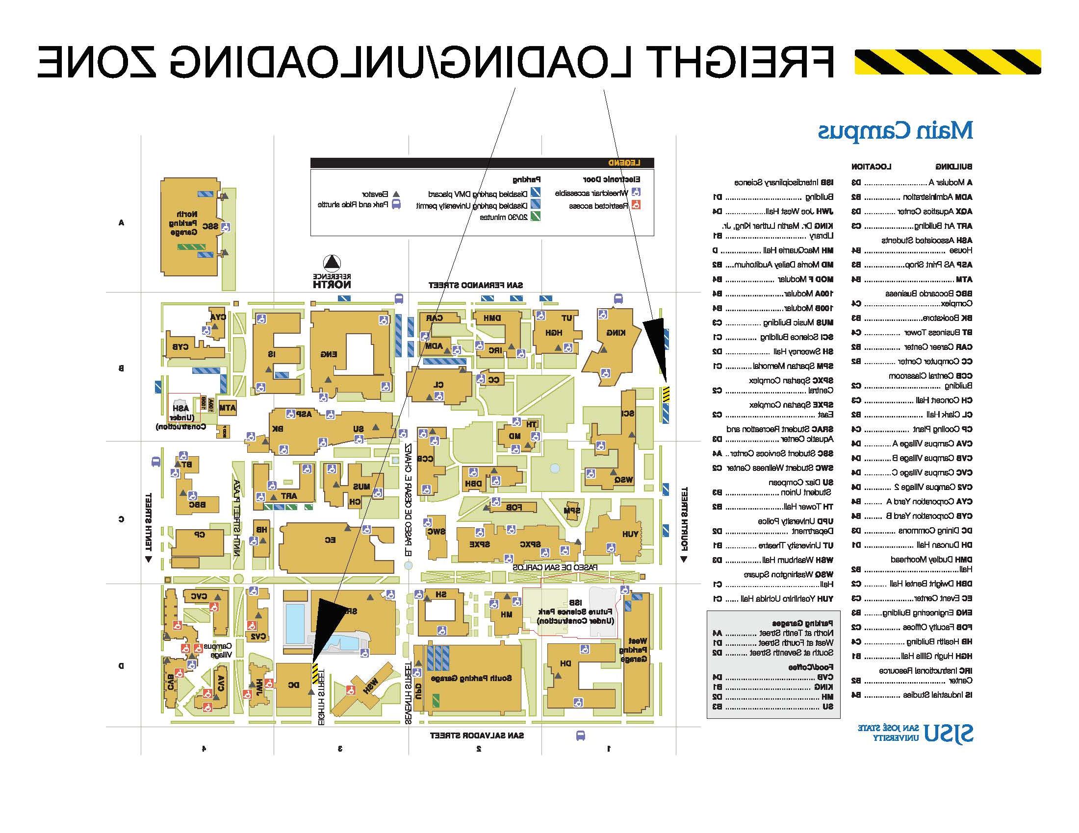 Freight Loading Zones map